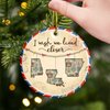 Custom Long Distance Ceramic Ornament - Personalized Best Friend Christmas Birthday Gifts For Women, Besties, Sisters, BFF - Friendship Travels Any Mile