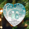 Custom Sea Glass Ceramic Ornament - Personalized Best Friend Christmas Birthday Gifts For Women, Besties, Sisters, BFF, Beach Lovers - Tides Brought Us Together