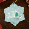 Custom Sea Glass Acrylic Ornament - Personalized Anniversary Christmas Wedding Gifts For Husband And Wife, Him And Her, Couples, Beach Lovers - Two Hearts One Shore