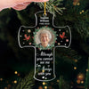 Custom Photo Cardinal Acrylic Ornament - Personalized Christmas Memorial Sympathy Gifts For Loss Of Mom, Dad - Your Spirit Lives Within Me
