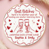 Custom Full-Print Round Jewelry Dish - Personalized Best Friend Birthday Gifts For Women, Besties, Sisters, BFF - Shared Smiles Only