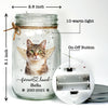 Custom Photo Mason Jar Light - Personalized Pet Christmas Memorial Sympathy Gifts For Dogs, Cats - Love Stays Beyond The Pawprints