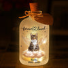 Custom Photo Glass Bottle LED Light - Personalized Pet Memorial Sympathy Gifts For Dogs, Cats - Always With Me In Spirit