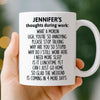 Custom Mug - Personalized Christmas Funny Gifts For Best Friends, Family, Coworker, Work Bestie - Dead Inside, Sparkling Outside