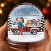 Custom Acrylic Snow Globe - Personalized Anniversary Christmas Wedding Gifts For Husband And Wife, Dog Cat Lovers, Dog Dad And Mom, Cat Owners - You And Me