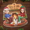 Custom Acrylic Ornament - Personalized Anniversary Christmas Wedding Gifts For Husband And Wife, Dog Cat Lovers - You, Me And The Chaos On Four Paws