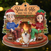 Custom Acrylic Ornament - Personalized Anniversary Christmas Wedding Gifts For Husband And Wife, Dog Cat Lovers - You, Me And The Chaos On Four Paws