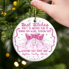 Custom Ceramic Ornament - Personalized Best Friend Christmas Birthday Gifts For Women, Besties, Sisters, BFF - Together We Spark Every Day