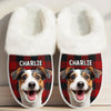 Custom Photo Fluffy Slippers With Fur Lining - Personalized Christmas Birthday Gifts For Dog Cat Lovers, Dog Dad And Mom, Cat Owners - Love In Every Footprint