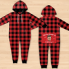 Custom Photo Adult Onesie Pajamas With Back Flap - Personalized Anniversary Christmas Wedding Gifts For Husband And Wife, Him And Her - Property Of My Favorite Troublemaker