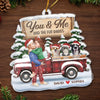 Custom Acrylic Ornament - Personalized Anniversary Christmas Wedding Gifts For Husband And Wife, Dog Cat Lovers - Just Two Humans And A Fur Army