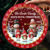 Custom Snowman Wooden Countdown Calendar - Personalized Christmas Birthday Gifts For Mom, Dad, Brother, Sister, Kids - Together We Grow In Joy