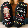 Custom Crew Socks - Personalized Christmas Birthday Gifts For Women, Men - Movie Time, Holiday Edition