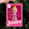 Custom Acrylic Ornament - Personalized Christmas Birthday Gifts For Kids - Sparkle Bright Like A Princess