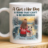 Custom Mug - Personalized Christmas Birthday Gifts For Dog Lovers, Dog Dad And Mom - The Best Therapist Has Fur