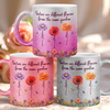Custom 11OZ Glitter Matte Ceramic Mug - Personalized Best Friend Birthday Gifts For Women, Besties, Sisters, BFF - Laughter Is Our Everyday Magic