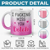 Custom Long Distance 11OZ Glitter Matte Ceramic Mug - Personalized Best Friend Birthday Gifts For Women, Besties, Sisters, BFF - I Miss Your Face