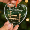 Custom Scrabble Circle Glass Ornament - Personalized Christmas Birthday Gifts For Mom, Dad, Brother, Sister, Kids - Where Hearts Feel At Home