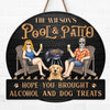 Cold Drinks, Warm Vibes - Couple Personalized Custom Shaped Home Decor Wood Sign - House Warming Gift For Couple, Anniversary, Pet Owners, Pet Lovers