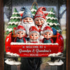 Custom Gnome Wood Sign - Personalized Christmas Birthday Gifts For Grandpa, Grandma - Bless This Home With Laughter