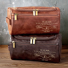 Custom Engraved Leather Toiletry Bag - Personalized Birthday Gifts For Son - Carry Confidence Daily