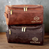 Custom Engraved Leather Toiletry Bag - Personalized Birthday Gifts For Dad, Brother, Grandpa, Husband - Timeless Bond Endless Love
