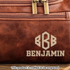 Custom Engraved Leather Toiletry Bag - Personalized Birthday Gifts For Dad, Brother, Grandpa, Husband - Timeless Bond Endless Love