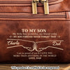 Custom Engraved Leather Toiletry Bag - Personalized Birthday Gifts For Son - Carry Confidence Wherever You Go