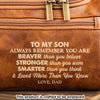 Custom Engraved Leather Toiletry Bag - Personalized Birthday Gifts For Son - Every Mile Matters