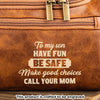 Custom Engraved Leather Toiletry Bag - Personalized Birthday Gifts For Son, Grandson - You Make Us Proud