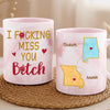 Custom 11oz Pink Marble Mug - Personalized Best Friend Birthday Gifts For Women, Besties, Sisters, BFF - Pretty Minds Pink Hearts
