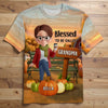 Custom Fall Autumn Unisex T-shirt - Personalized Birthday Gifts For Mom, Grandma - Generations Shine With Shared Love