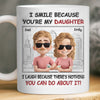 Custom Mug - Personalized Birthday Gifts For Dad, Mom, Daughter - Hand In Hand Through Every Season
