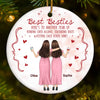 Custom Ceramic Ornament - Personalized Best Friend Christmas Birthday Gifts For Women, Besties, Sisters, BFF - Shining Through Every Season