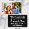 Custom Photo Metal Wallet Card - Personalized Anniversary Wedding Gifts For Husband And Wife, Him And Her - Together Feels Calm And True