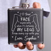 Custom Hip Flask - Personalized Anniversary Wedding Gifts For Husband And Wife, Him And Her - Love Feels Simple With You