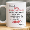 Custom Mug - Personalized Anniversary Valentine Wedding Gifts For Husband And Wife, Him And Her - Together We Grow Braver