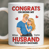 Custom 3D Inflated Effect Printed Mug - Personalized Anniversary Wedding Gifts For Husband And Wife, Him And Her - You’re Welcome, Handsome