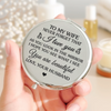 Custom Compact Mirror - Personalized Anniversary Wedding Gifts For Husband And Wife, Him And Her - Just You And Me Together
