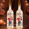 Custom Bottle Lamp - Personalized Anniversary Valentine Wedding Gifts For Husband And Wife, Him And Her - You Make Life Feel Lighter