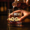 Custom Whiskey Glass - Personalized Birthday Gifts For Brother - Brothers Built By Shared Memories