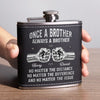 Custom Hip Flask - Personalized Birthday Gifts For Brother - Brothers Through Every Season