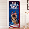 Custom Door Cover - Personalized 4th Of July Gifts For Dog Lovers, Dog Dad And Mom - Land Of The Free