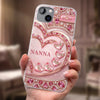 Custom Jewelry Clear Phone Case - Personalized Mother's Day Birthday Gifts For Mom, Grandma - A Keepsake Of Her Happiness
