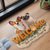 Custom Shaped Doormat - Personalized Birthday Gifts For Dog Lovers, Dog Dad And Mom - Welcome To Our Dog Home