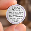 Custom Pocket Hug - Personalized Best Friend Birthday Gifts For Women, Besties, Sisters, BFF - Ride Or Die Sister