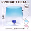 Custom Scrabble Gradient Glass Mug - Personalized Mother's Day Birthday Gifts For Mom, Grandma - Love Multiplied By Grandkids
