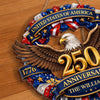Custom Wood Sign - Personalized America 250th Anniversary Gifts For Mom, Dad, Brother, Sister, Kids - Strength Forged Through Time