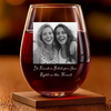 Custom Photo Wine Glass - Personalized Best Friend Birthday Gifts For Women, Besties, Sisters, BFF - Wine A Little Laugh A Lot