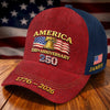 Custom Hat, All Over Print Classic Cap - Personalized America 250th Anniversary Gifts For Women, Men - Pure American Spirit
